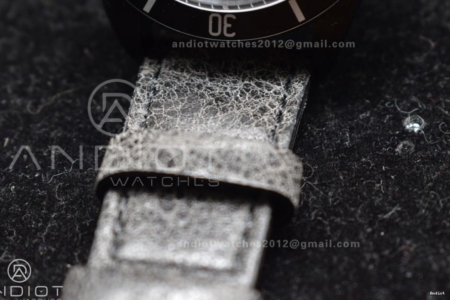 Strap Bay on Bezel DLC Best A2824 Edition Black Leather 1:1 ZF Dark V5 Heritage Distressed Black 0116